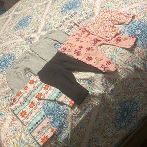 Set of 6 girls pants and 1 short